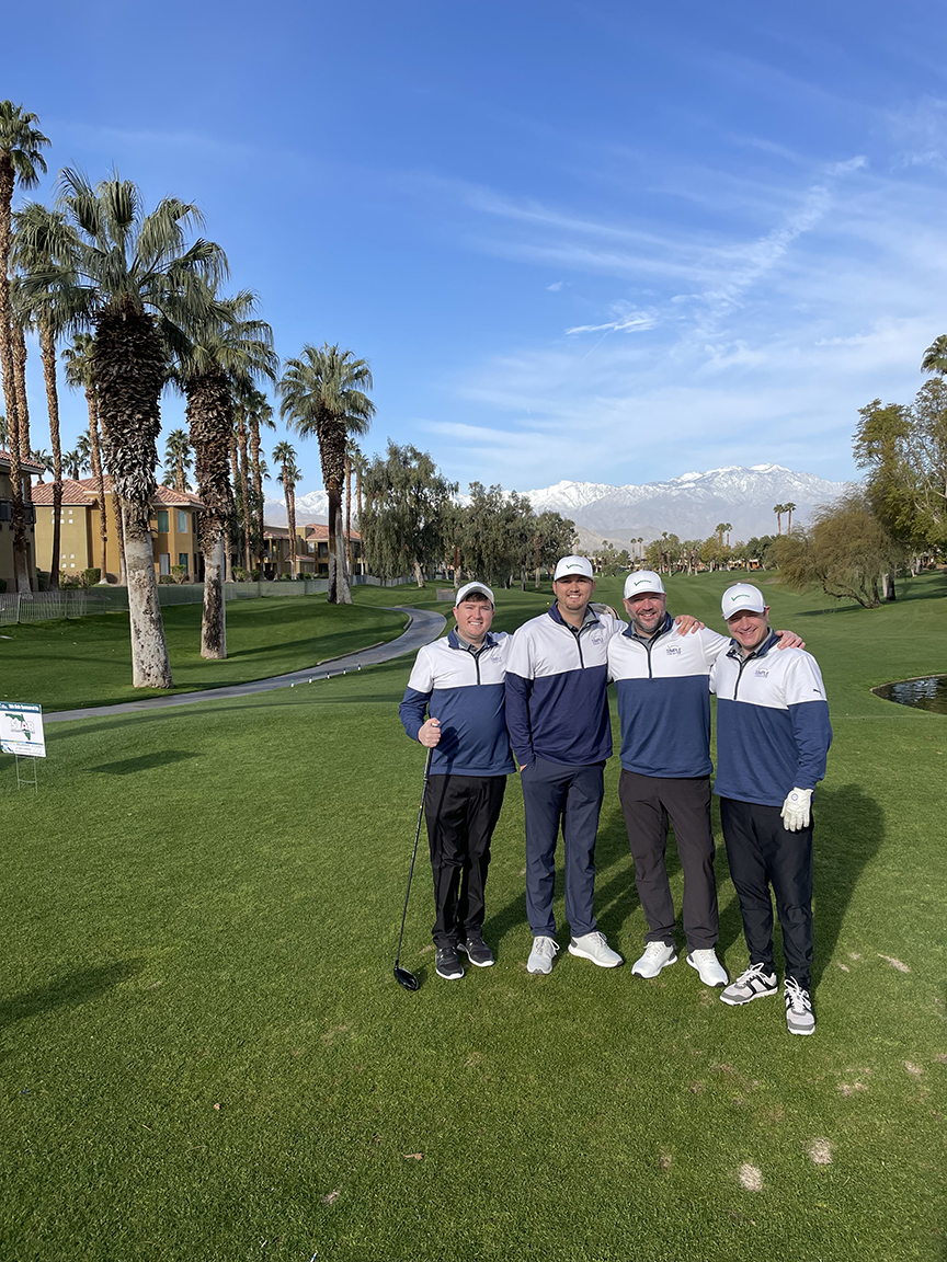 The Simple Logistics team on the golf course in Palm Desert at the FSA Conference golf tournament.