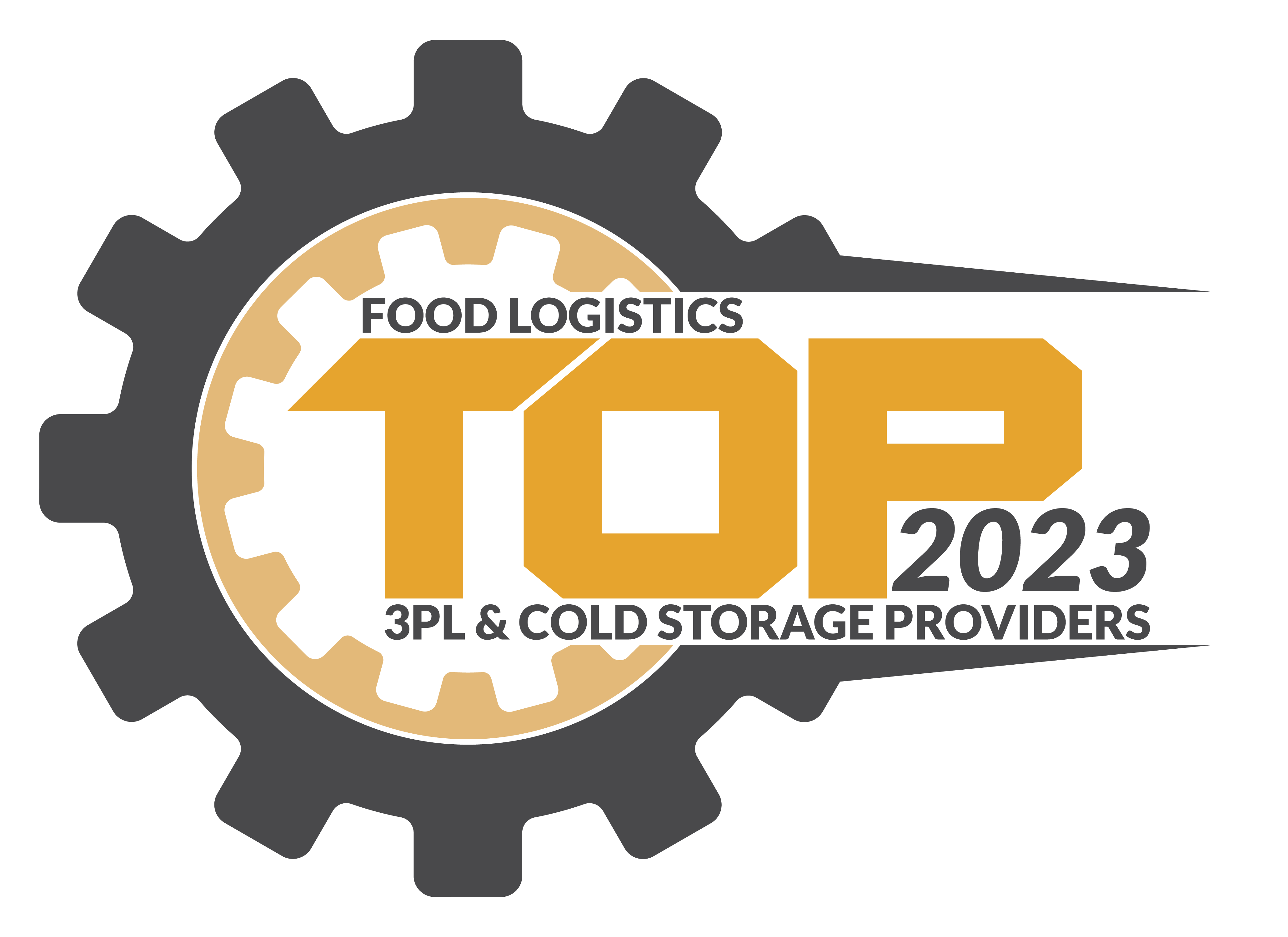 Award Logo for Food Logistics Top 3PL and Cold Storage Providers.